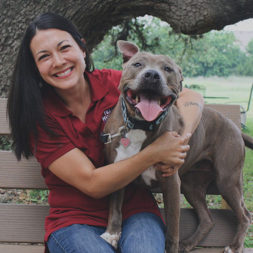 Brie-Brehm-Headshot-With-Dog-Texas-Humane-Heroes