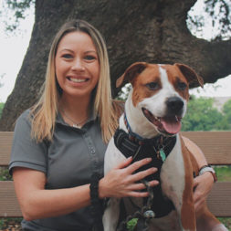 Laura-Acton-Headshot-With-Dog-Texas-Humane-Heroes