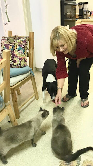 photo of Donna with new adoptees, Crystal and Nancy