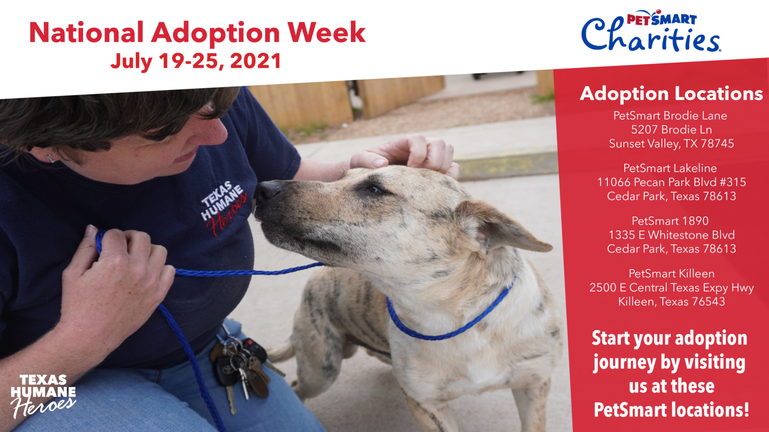 Prepare for NATIONAL ADOPTION WEEK, JULY 1925, 2021! Texas Humane Heroes
